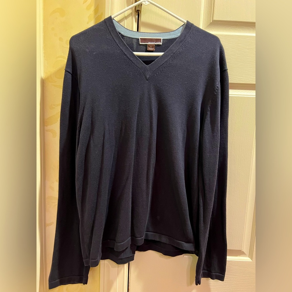 Michael Kors Navy V-neck sweater